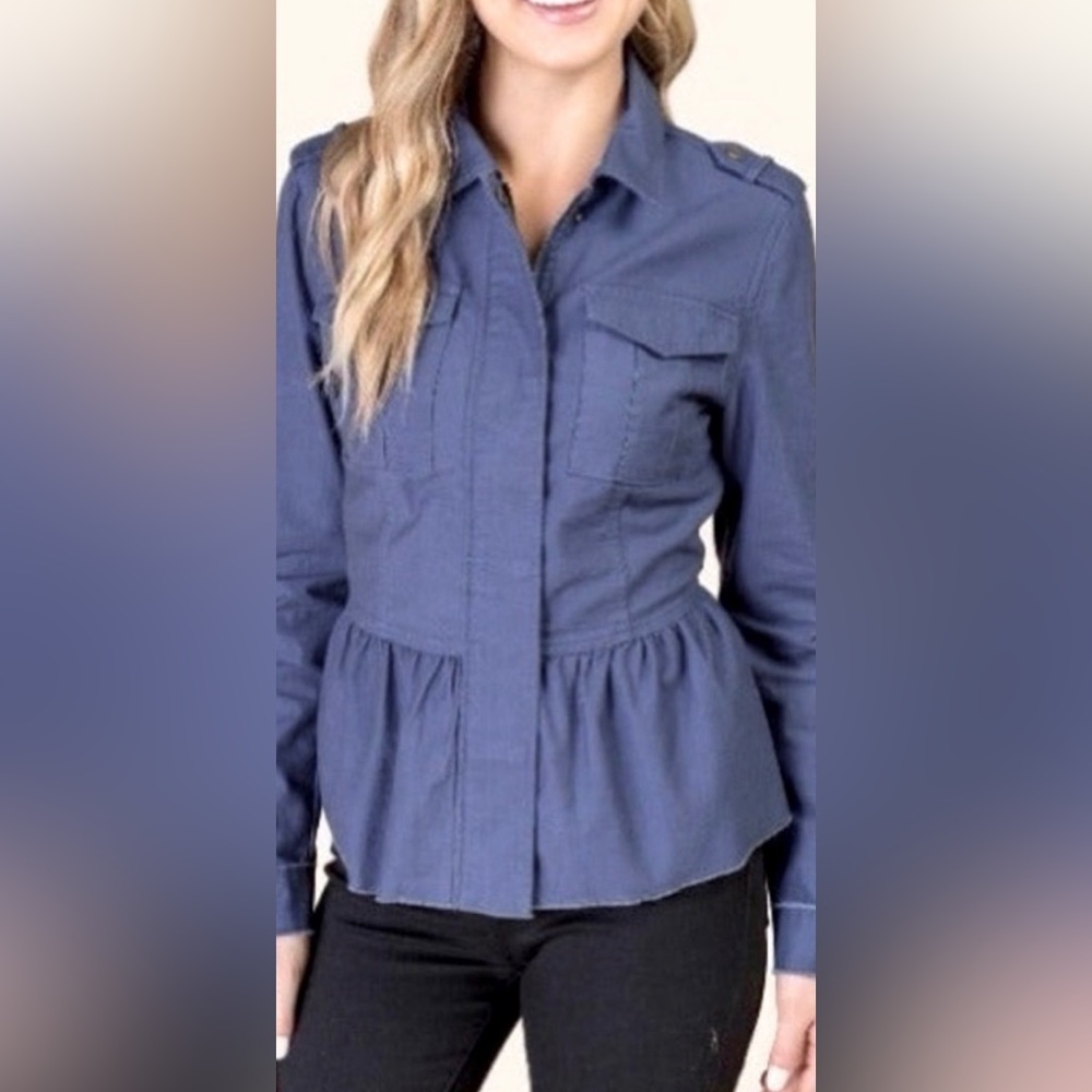 Francesca’s Collection Royal Blue Peplum Jacket